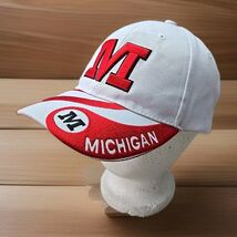 Michigan Baseball Hat Adjustable Back Red White Cap - $20.79