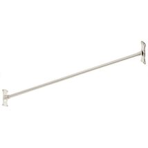 Signature Hardware 466734 48" Straight Brass Shower Rod - Brushed Nickel - $52.90