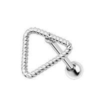316L Stainless Steel Twisted Triangle Cartilage Earring - £11.91 GBP