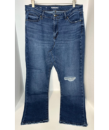 Sonoma Women&#39;s Jeans Straight Leg 16R Hole in Knee Distressed 36x29 - $349.02 MXN