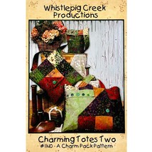 Tote Bag PATTERN Charming Totes Two Whistlepig Creek Charm Pack Friendly 3 Sizes - £6.28 GBP