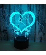 Hook LOVE 3D Small Night Lamp Colorful Touch - $13.76 CAD