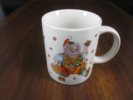 SANTA&#39;S MAGICAL COOKIES COFFEE CUP/MUG CHERYL ANN JOHNSON STONEWARE SAKU... - $18.80