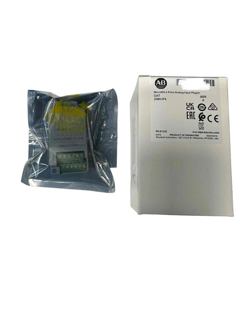 NEW Allen Bradley Micro800 4 Point Analog Input Plug In 2080IF4 AB