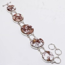 Wild Horse Round Shape Gemstone Handmade Fashion Bracelet Jewelry 7-8&quot; SA 1252 - £7.18 GBP