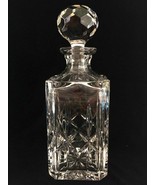 Atlantis Crystal Square Whiskey Decanter and Stopper FREE SHIPPING EUC P... - £54.59 GBP