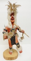 Navajo Kachina Doll Sculpture &quot;SPEAR DANCER&quot; Signed S Nelson 14&quot; Vintage - £275.42 GBP