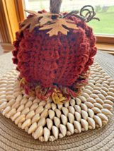 Berry Bobbled Crocheted Pumpkin, Small Terra Cotta - £9.38 GBP