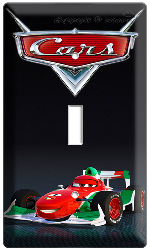 CARS 2 FRANCESCO FORMULA 1 RACING SINGLE LIGHT SWITCH WALLPLATE COVER ROOM DECOR