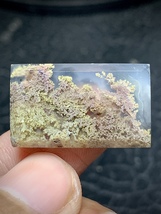 Scenic Moss Agate Rectangle Cabochon 25x15x3.8mm - £43.27 GBP