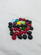 Lot Of (32) 1/2&quot; Board Game Card Game Glass Bead Counters - $276.80 MXN