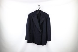 Vtg 60s Mens 46R Heavyweight Wool Double Breasted Tuxedo Smoker Jacket N... - £77.80 GBP