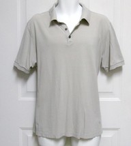 Sz XL Apt. 9 Mens Light Gray Textured Pima Cotton Polo Rugby SS Shirt Ne... - £11.57 GBP