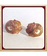 vintage inlay flower earring 2013 - $10.79