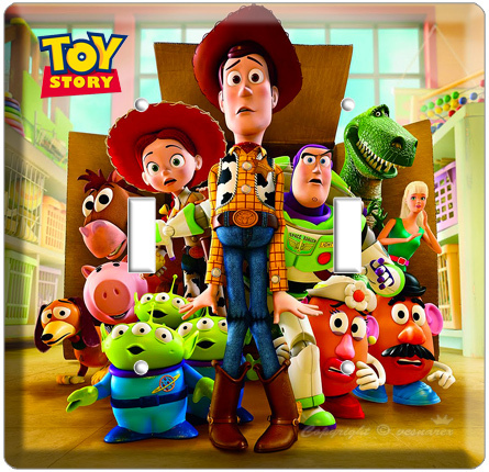 DISNEY TOY STORY 3 WOODY BUZZ BARBIE MR POTATO LIGHT SWITCH PLATE HOUSE DECOR 2