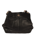 Coach Lexy Black Pebble Leather Shoulder Bag Purse Brass Hardware VGC - $150.00