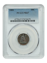 1881 10C PCGS PR67 - $2,291.63