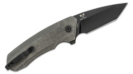 Kizer Vanguard Damned Designs Mad Tanto Button Lock Flipper Knife 3.31&quot; 154CM - £133.09 GBP