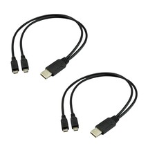 Micro Usb Cable, Dual Micro Usb Charging Cable Usb To Micro Usb Splitter... - £15.65 GBP