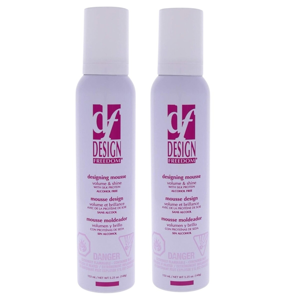 Design Freedom DF Volume Shine Alcohol Free Designing Mousse 5.25oz Lot ... - $29.32