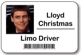 Lloyd Christmas, Limo Driver from DUMB &amp; DUMBER Movie pin Fastener Name Badge Ha - £12.74 GBP
