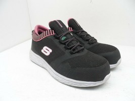 Skechers Women&#39;s Aluminum Toe SP Slip Resistant Safety Shoe Black/Pink Size 8M - £28.40 GBP