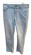 Chico&#39;s Platinum light straight leg cropped jeans jeans 00  (2) 26.5&quot; in... - $16.03