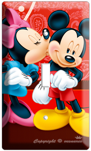 MICKEY MOUSE MINNIE ROMANCE SINGLE LIGHT SWITCH WALL PLATE COVER KIDS ROOM DECOR
