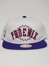 Mitchell &amp; Ness Phoenix Suns NBA Snapback Hat White Purple  Unstructured... - $34.64