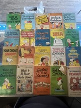 Vintage Peanuts Book Lot of 20 Charlie Brown Snoopy Fawcett Crest Charles Schulz - £24.46 GBP