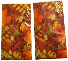 Fall Autumn Leafs Thanksgiving Paper Napkins Guest Towel 2 Pk 20 CT Buff... - $22.42
