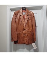 VTG New CHESS KING 70&#39;s Leather Blazer Jacket Brown Hipster Fight Club M... - $178.12