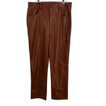 BB Dakota Steve Madden Brown Vegan Leather Pant Large New - £30.04 GBP