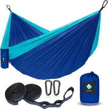 Double Hammocks For Camping, Portable Parachute Hammock For Outdoor Hiking - £31.81 GBP