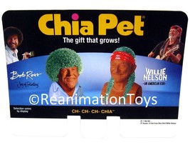 Chia Pet Bob Ross Willie Nelson Decorative Pottery Large Header Store Display - £40.05 GBP