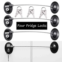 4 Pack Refrigerator Locks With 8 Keys,Child Safety Fridge Lock,Refrigerator Lock - £23.88 GBP