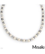 MISAKI NECKLACE WITH FAUX PEARLS DESIGNED IN 925 STERLING SI - £135.72 GBP
