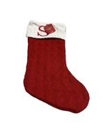 Wondershop Knit Monogram Christmas Winter  Holiday Stocking Red  Letter ... - €27,56 EUR