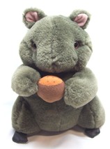 Vintage Pa International Chubby Gray Squirrel W/ Nut 9&quot; Plush Stuffed Animal Toy - £14.51 GBP