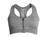 Avia Women&#39;s Seamless Zip Front Medium Support Sports Bra Grey Size 2XL ... - $8.85