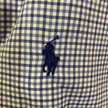 Men&#39;s Ralph Lauren 4XLT Tall Button Down Dress Shirt Blue White Check Ox... - $24.40