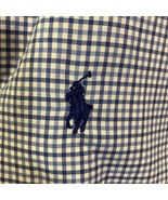 Men&#39;s Ralph Lauren 4XLT Tall Button Down Dress Shirt Blue White Check Ox... - €24,61 EUR