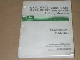 JD GX70/75/85/95 SRX SX Riding mowers Technical Manual TM1491 - $95.00