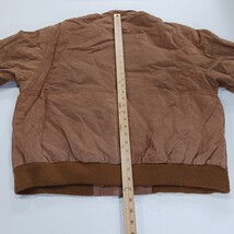 VTG Ash Creek Trading Mens L Insulated Bomber Jacket Brown Suede Genuine Leather image 8