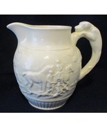 Wedgwood of Etruria &amp; Barlaston Gloss White Fox Hunting with Dog Handle ... - $134.81 CAD