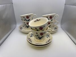 Set of 6 Wedgwood WILLIAMSBURG POTPOURRI Cups &amp; Saucers - $69.99