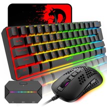 Gaming Keyboard and Mouse Combo,61 Keys Compact Backlit Mechanical Feel Keyboard - £36.35 GBP