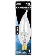 (5 LOT) Feit 15W 130V/120V Double Life CA8 Petite Clear Flame-Tip Chande... - $6.69 CAD