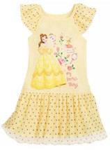NWT Disney Store Princess Belle Deluxe Nightgown Nightshirt Dress Girls Size 3 - £19.65 GBP