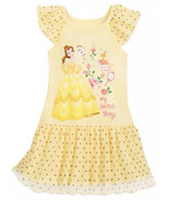 NWT Disney Store Princess Belle Deluxe Nightgown Nightshirt Dress Girls ... - £19.74 GBP